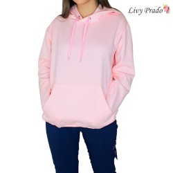 jaket moletom com capuz pink polos